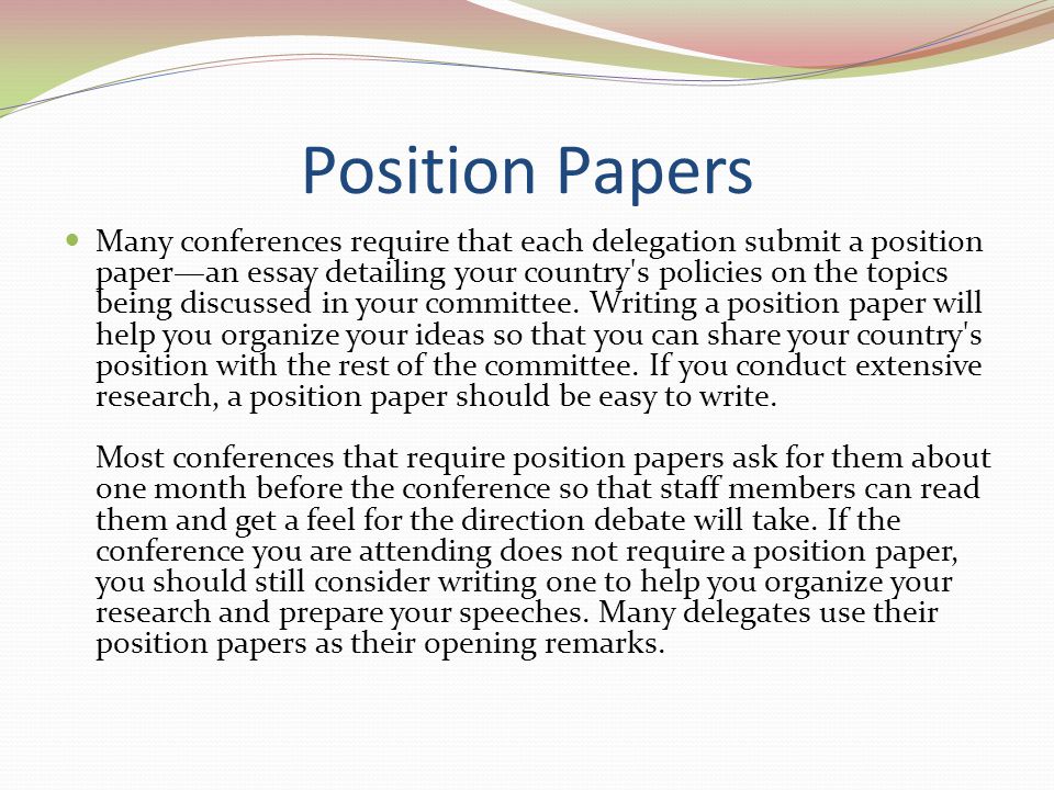 Easy Steps to Write a Position Paper